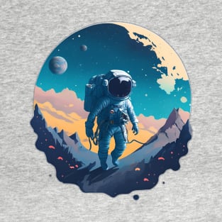 astronaut on the moon T-Shirt